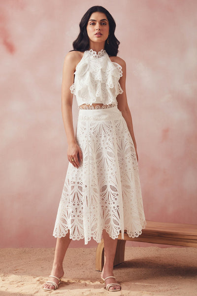 Scalloped Lace Skirt - Zabella