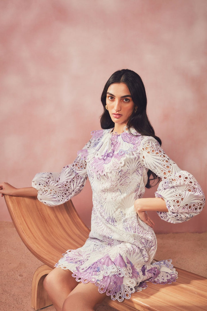 Scalloped Lavender Dress - Zabella