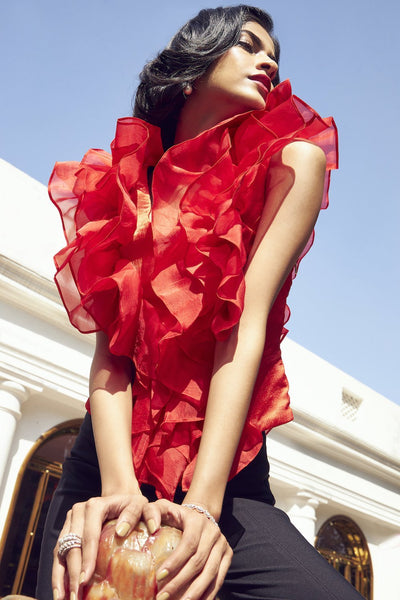 Scarlet Ruffle Top - Shopzabella