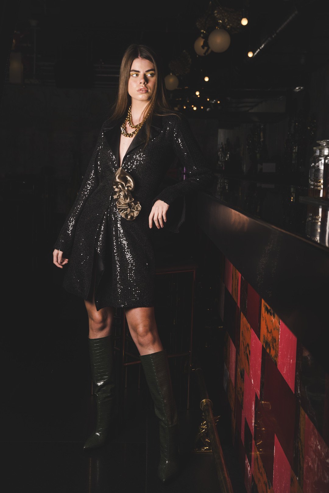 Sequins Blazer Dress - Shopzabella