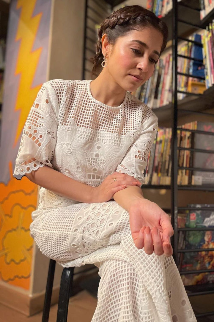 Shweta Tripathi Sharma In Our Scalloped Top & Pants Set - Zabella
