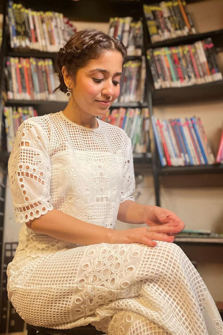 Shweta Tripathi Sharma In Our Scalloped Top & Pants Set - Zabella