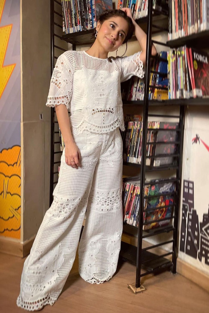 Shweta Tripathi Sharma In Our Scalloped Top & Pants Set - Zabella