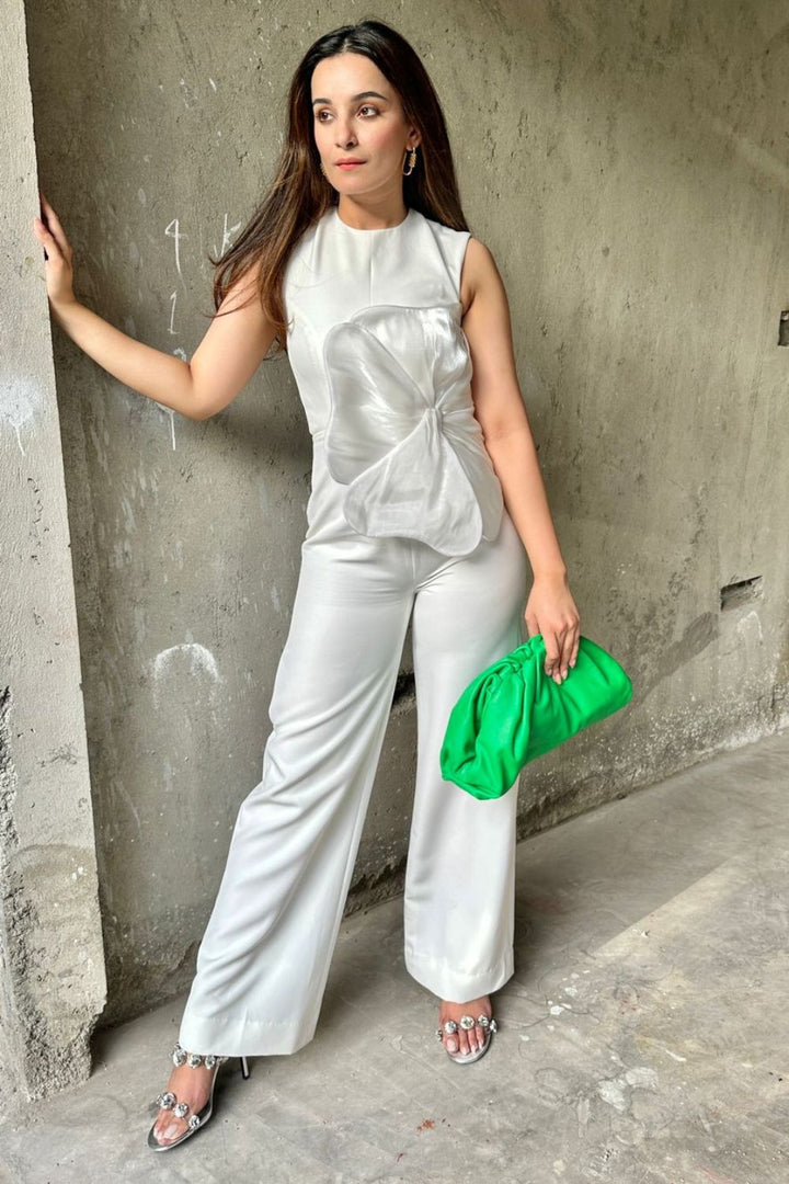 White Floral Jumpsuit - Zabella